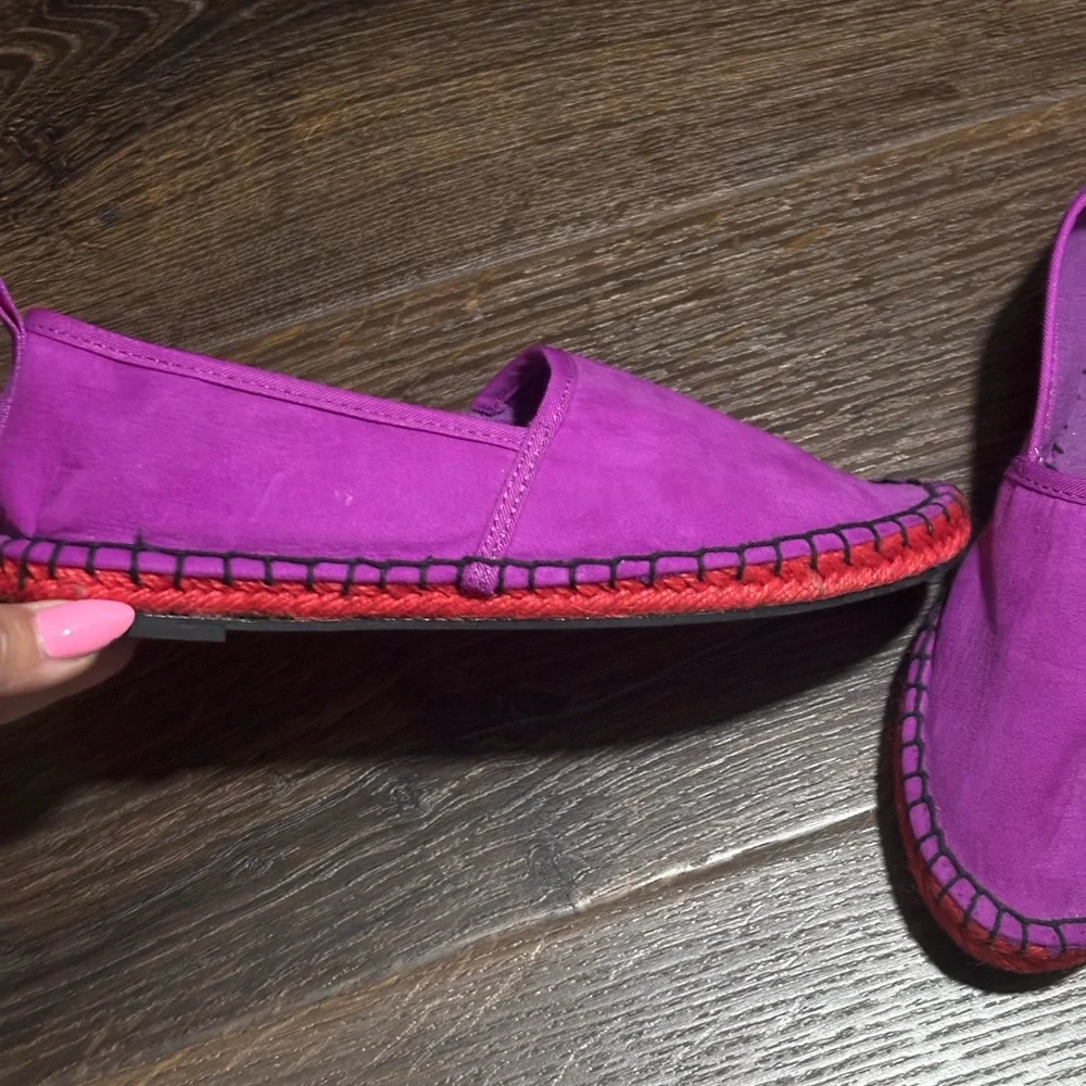 Zara new Purple Espadrille Flats size 6